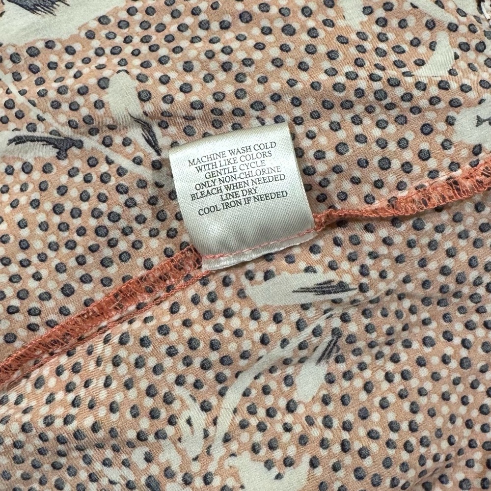 BRINA & EM Boho Chic Floral Polka Dot High Low Blouse Romantic Tunic M - Picture 5 of 5